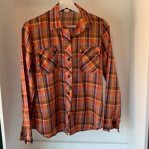 Vintage Summer Weight Plaid Button Down